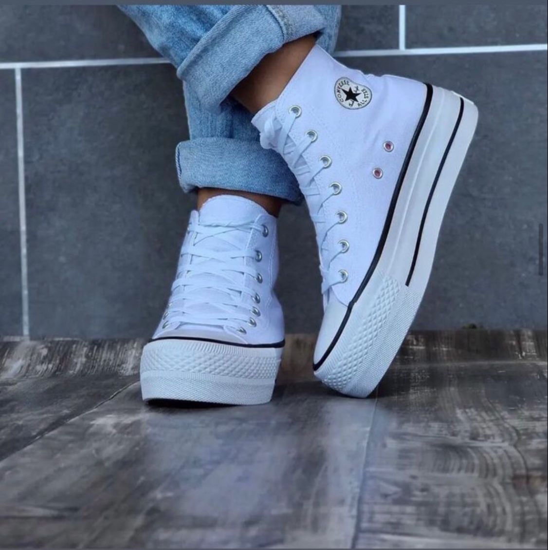 Converse Bota Blanca Plataforma